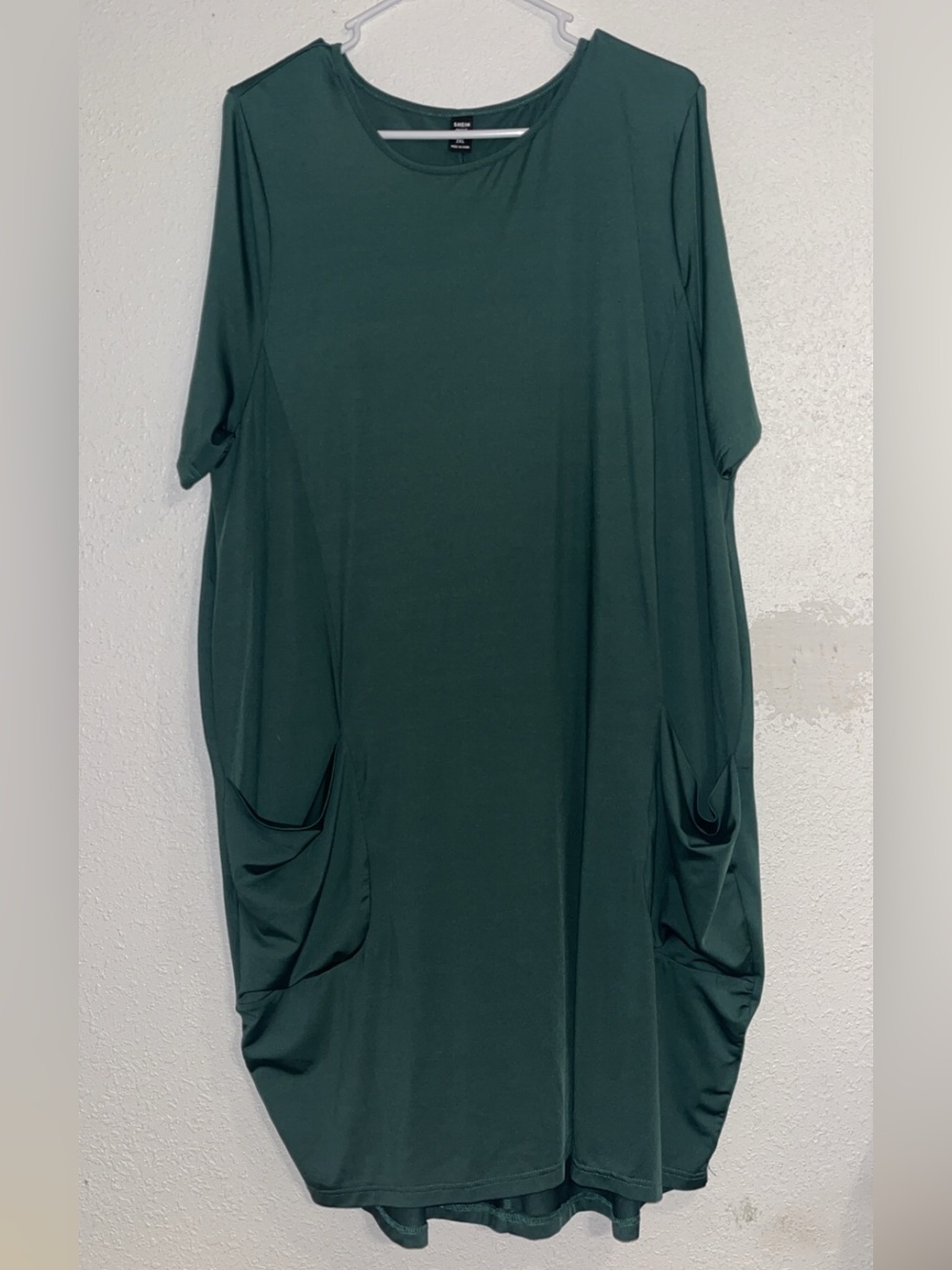 SHEIN Curve Forest Green Crewneck Dress